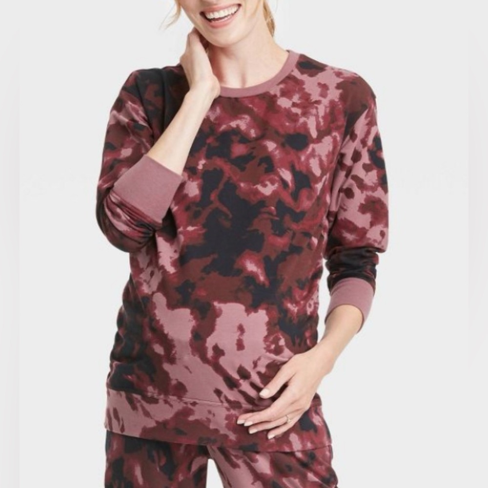 Isabel Abstract Maternity Sweatshirt Top - XL